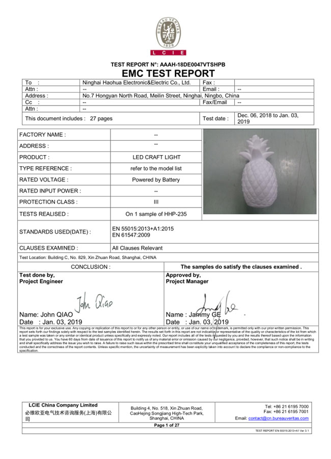 LR44 CE EMC TEST REPORT AAAH